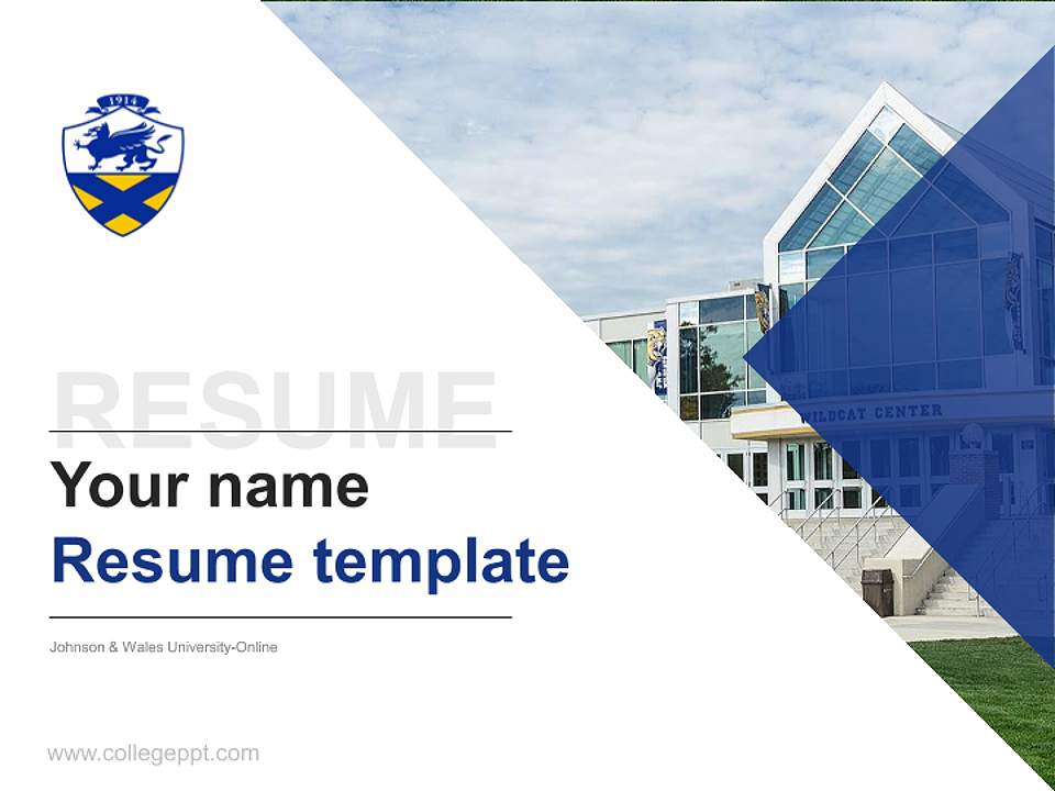 Johnson & Wales University-Online Resume PPT Template4:3 ratio PPT effect preview image5