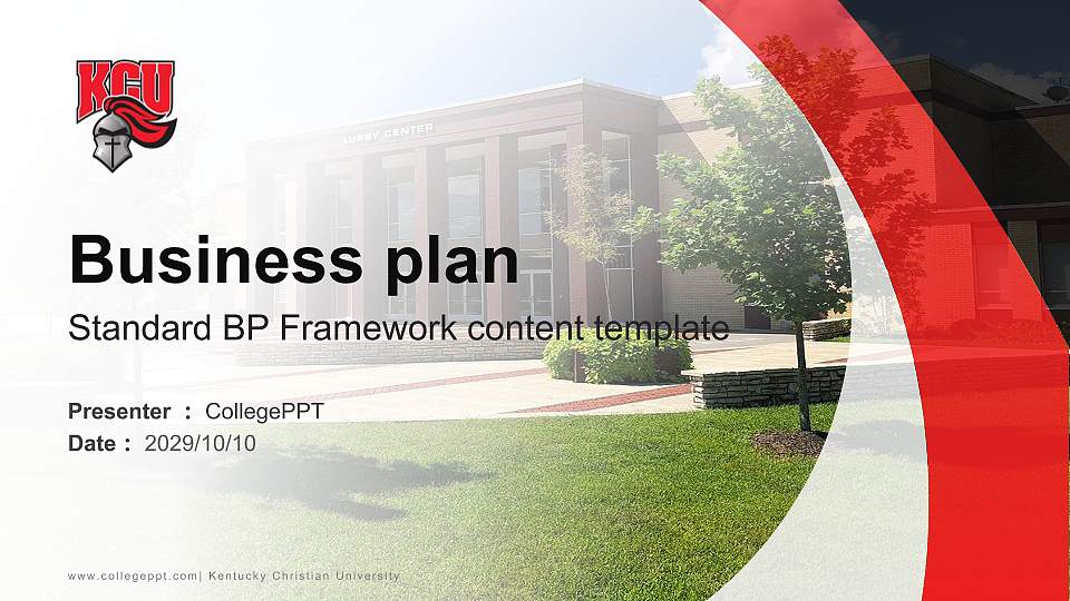 Kentucky Christian University Competition/Entrepreneurship Contest PPT Template16:9 ratio PPT effect preview image