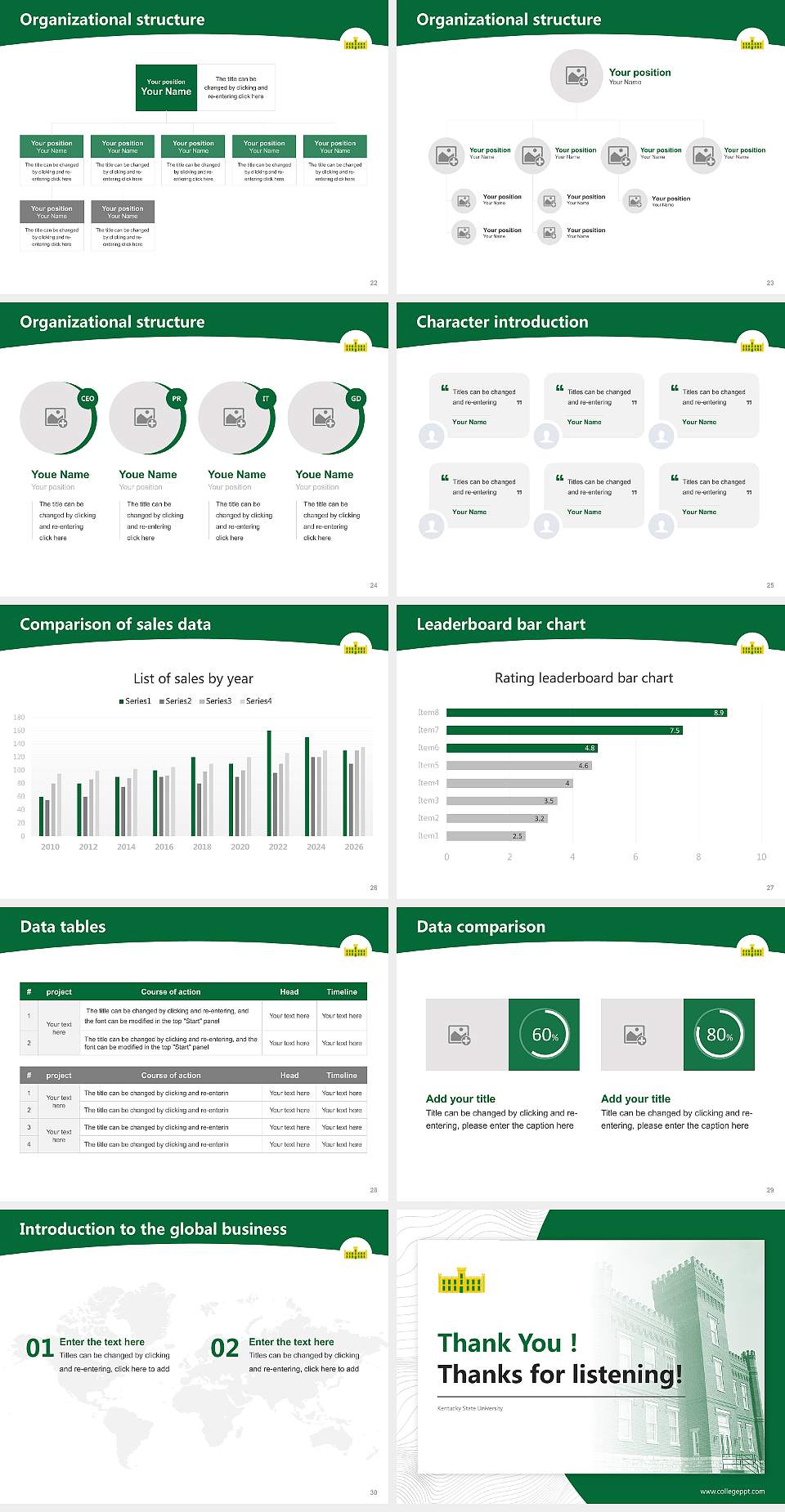 Kentucky State University Academic Presentation/Research Findings Report PPT Template4:3 ratio PPT effect preview image4