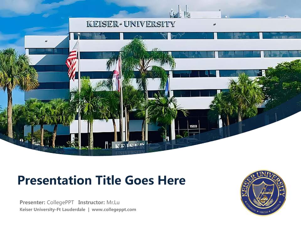 Keiser University-Ft Lauderdale Course/Courseware Creation PPT Template4:3 ratio PPT effect preview image5