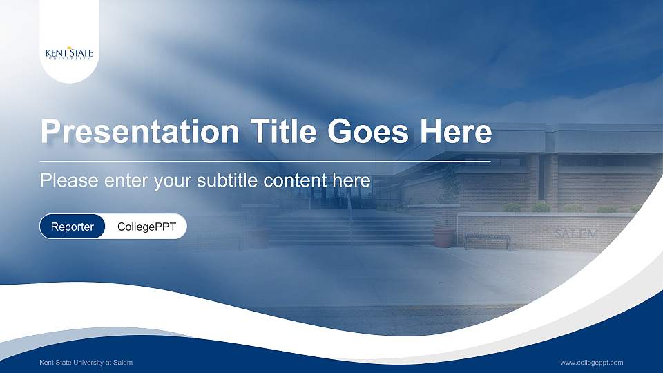 Kent State University at Salem Lecture Sharing and Networking Event PPT Template16:9 ratio PPT effect preview image1