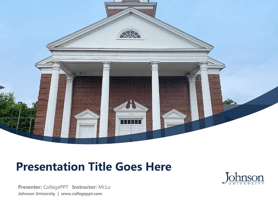 Johnson University Course/Courseware Creation PPT Template4:3 ratio PPT effect preview image5