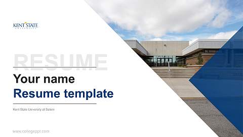 Kent State University at Salem Resume PPT Template