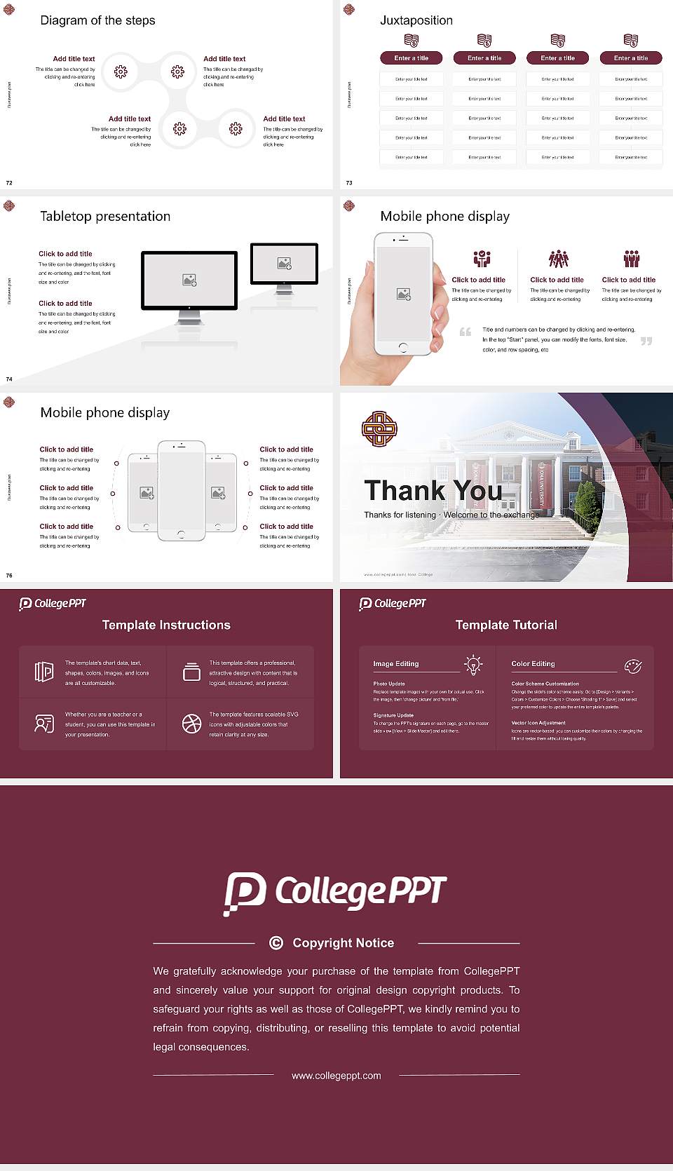 Iona College Competition/Entrepreneurship Contest PPT Template16:9 ratio PPT effect preview image9