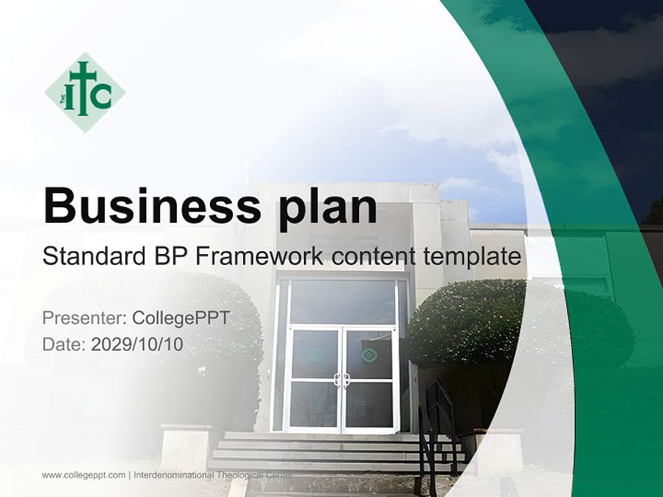 Interdenominational Theological Center Competition/Entrepreneurship Contest PPT Template4:3 ratio PPT effect preview image9