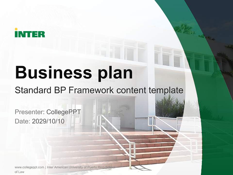 Inter American University of Puerto Rico-School of Law Competition/Entrepreneurship Contest PPT Template4:3 ratio PPT effect preview image9