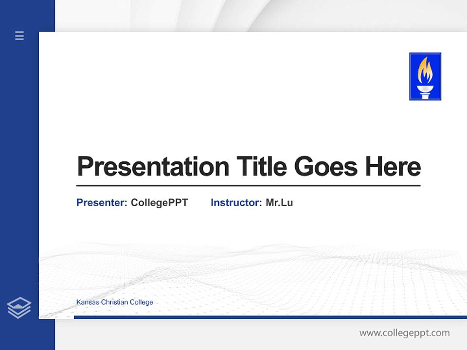 Kansas Christian College Thesis Proposal/Graduation Defense PPT Template4:3 ratio PPT effect preview image5