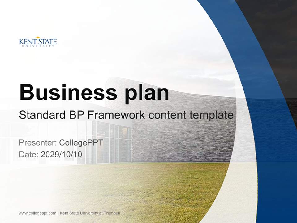 Kent State University at Trumbull Competition/Entrepreneurship Contest PPT Template4:3 ratio PPT effect preview image9