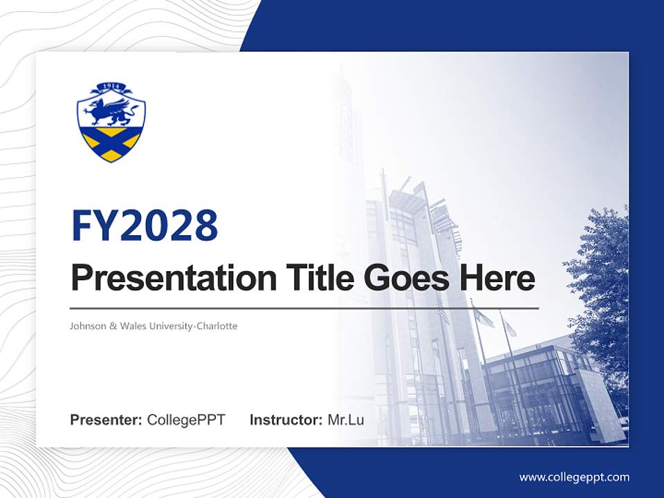 Johnson & Wales University-Charlotte Academic Presentation/Research Findings Report PPT Template4:3 ratio PPT effect preview image5