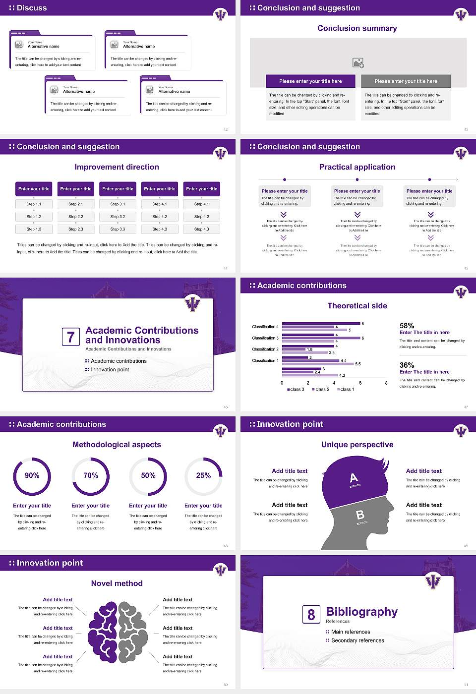 Iowa Wesleyan University Graduation Thesis Defense PPT Template16:9 ratio PPT effect preview image6