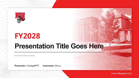 Kentucky Christian University Academic Presentation/Research Findings Report PPT Template
