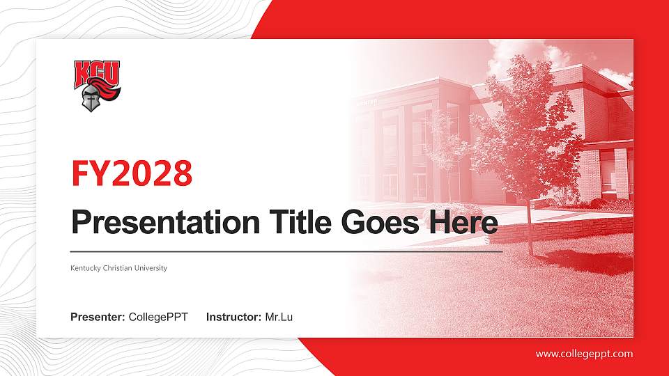 Kentucky Christian University Academic Presentation/Research Findings Report PPT Template16:9 ratio PPT effect preview image
