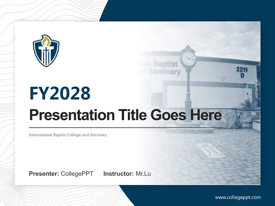 International Baptist College and Seminary Academic Presentation/Research Findings Report PPT Template4:3 ratio PPT effect preview image5