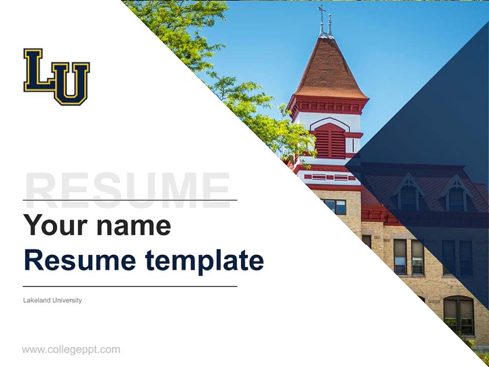 Lakeland University Resume PPT Template4:3 ratio PPT effect preview image5