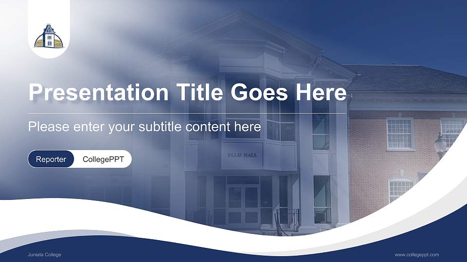 Juniata College Lecture Sharing and Networking Event PPT Template16:9 ratio PPT effect preview image