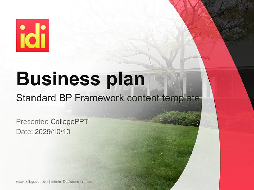 Interior Designers Institute Competition/Entrepreneurship Contest PPT Template4:3 ratio PPT effect preview image9