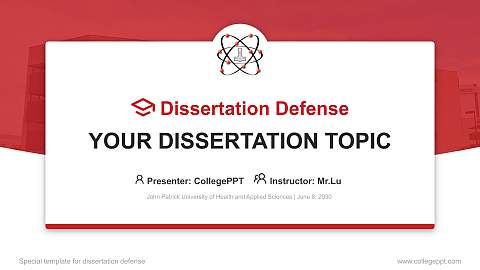 John Patrick University of Health and Applied Sciences Graduation Thesis Defense PPT Template