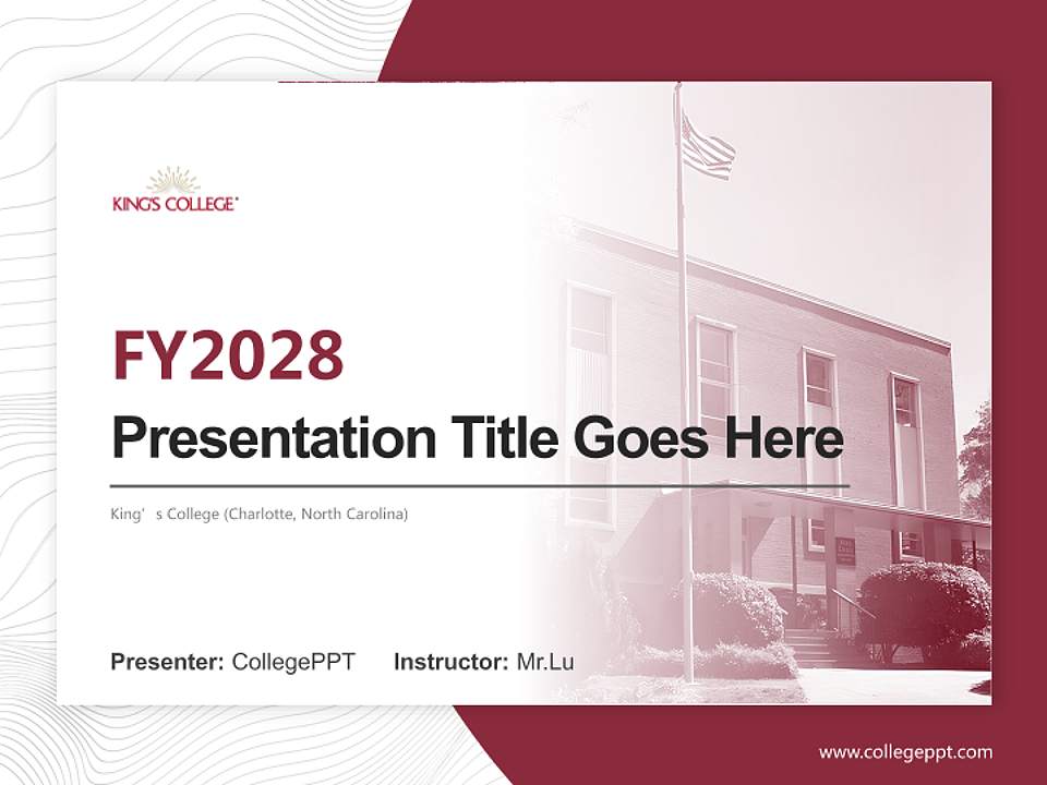 King’s College (Charlotte, North Carolina) Academic Presentation/Research Findings Report PPT Template4:3 ratio PPT effect preview image5