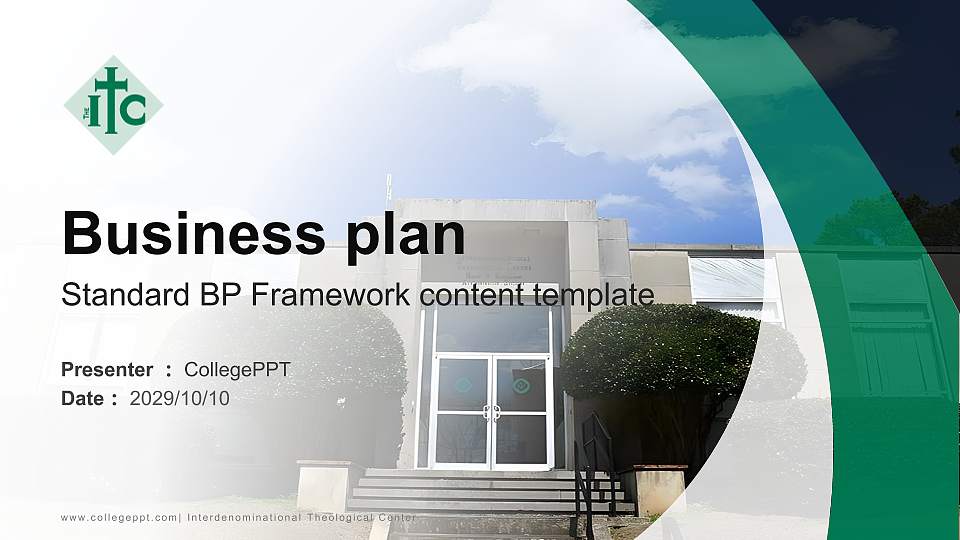 Interdenominational Theological Center Competition/Entrepreneurship Contest PPT Template16:9 ratio PPT effect preview image