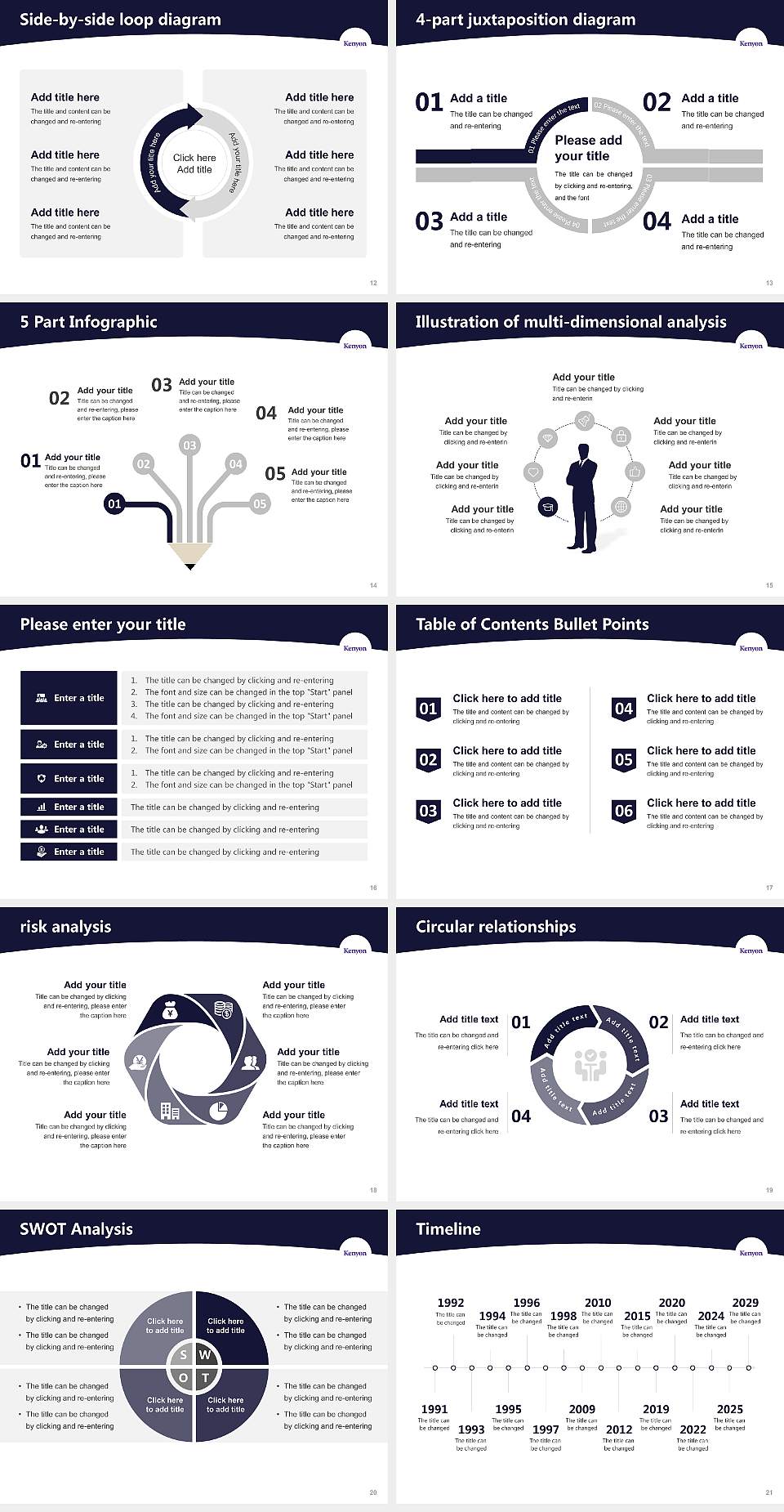 Kenyon College Academic Presentation/Research Findings Report PPT Template4:3 ratio PPT effect preview image3