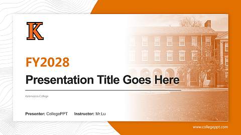 Kalamazoo College Academic Presentation/Research Findings Report PPT Template