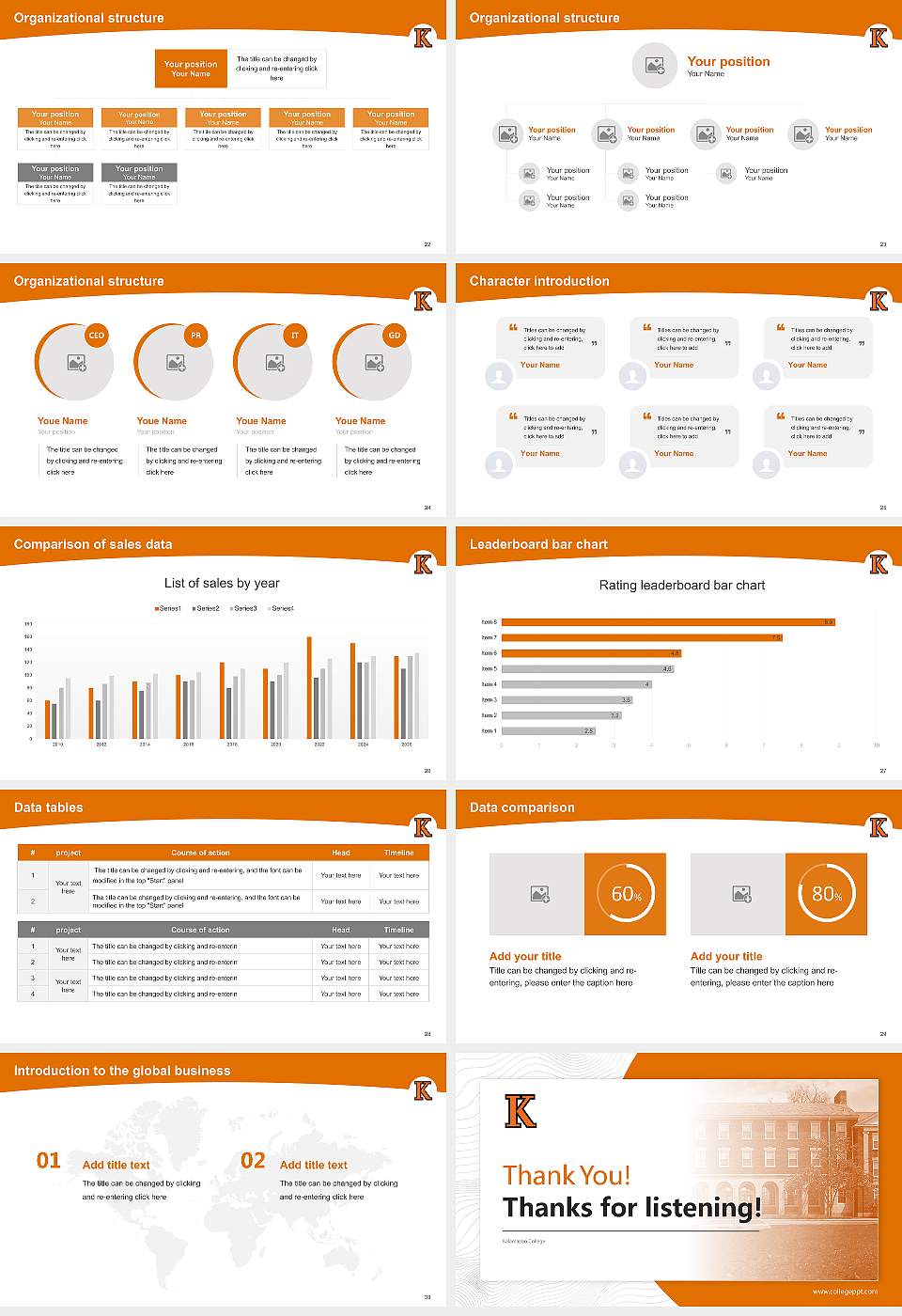Kalamazoo College Academic Presentation/Research Findings Report PPT Template16:9 ratio PPT effect preview image4