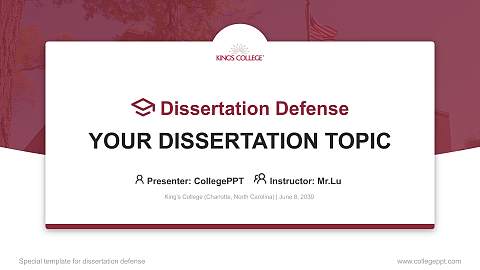King’s College (Charlotte, North Carolina) Graduation Thesis Defense PPT Template