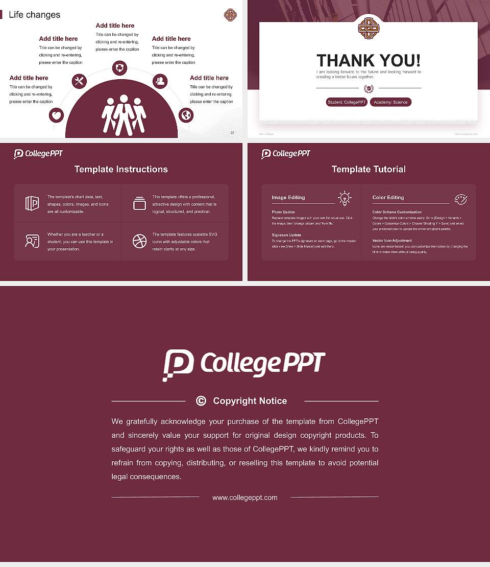 Iona College National Scholarship Defense PPT Template16:9 ratio PPT effect preview image4