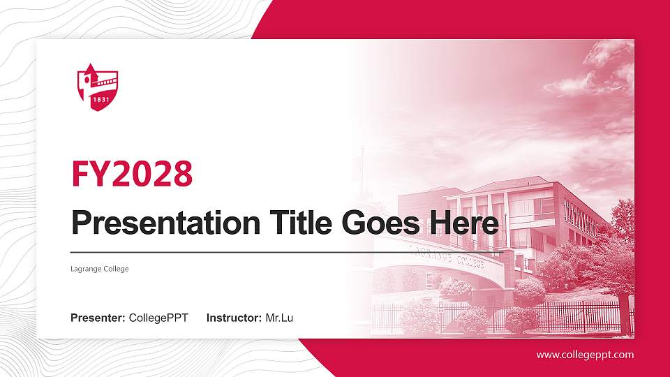 Lagrange College Academic Presentation/Research Findings Report PPT Template16:9 ratio PPT effect preview image