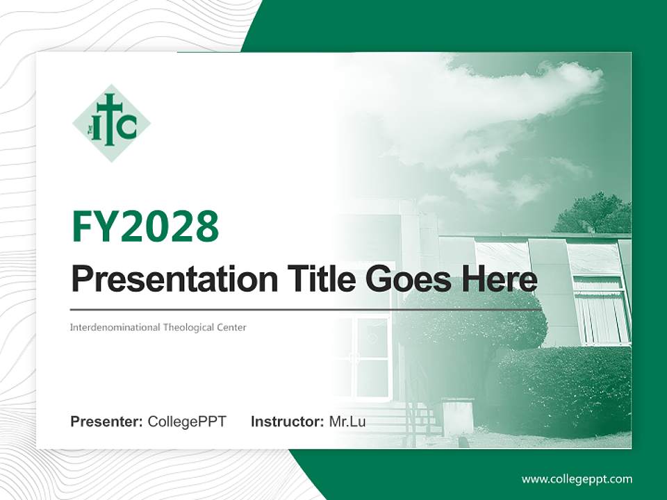 Interdenominational Theological Center Academic Presentation/Research Findings Report PPT Template4:3 ratio PPT effect preview image5