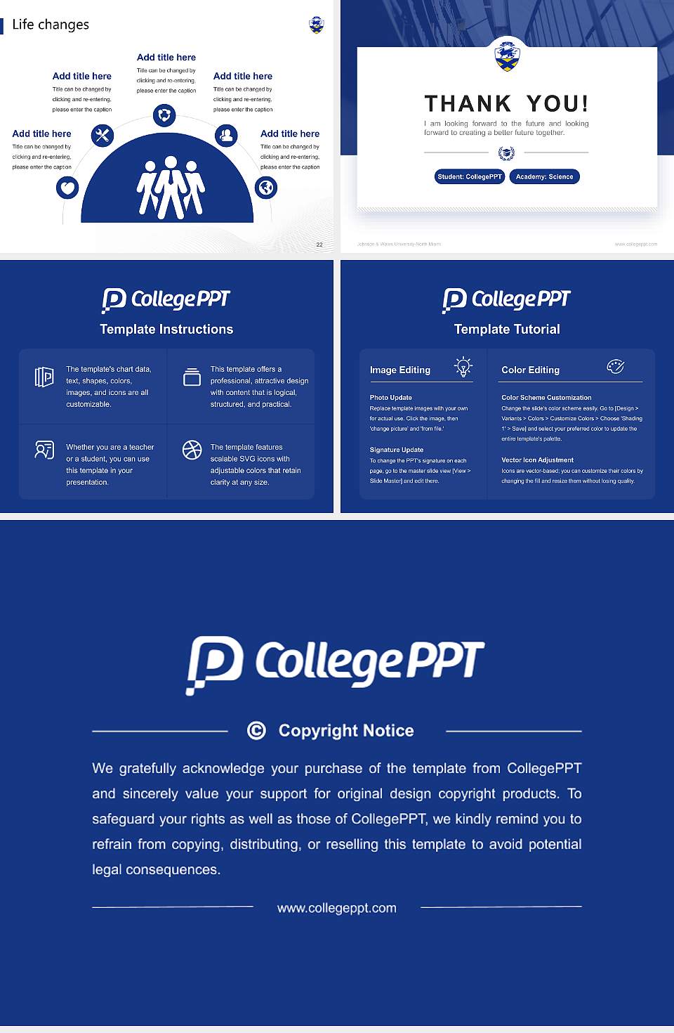 Johnson & Wales University-North Miami National Scholarship Defense PPT Template4:3 ratio PPT effect preview image4