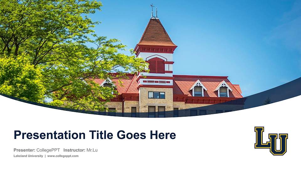 Lakeland University Course/Courseware Creation PPT Template16:9 ratio PPT effect preview image