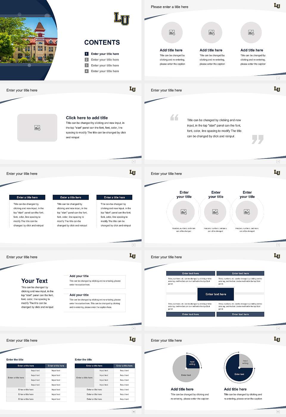 Lakeland University Course/Courseware Creation PPT Template16:9 ratio PPT effect preview image2