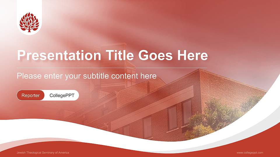 Jewish Theological Seminary of America Lecture Sharing and Networking Event PPT Template16:9 ratio PPT effect preview image