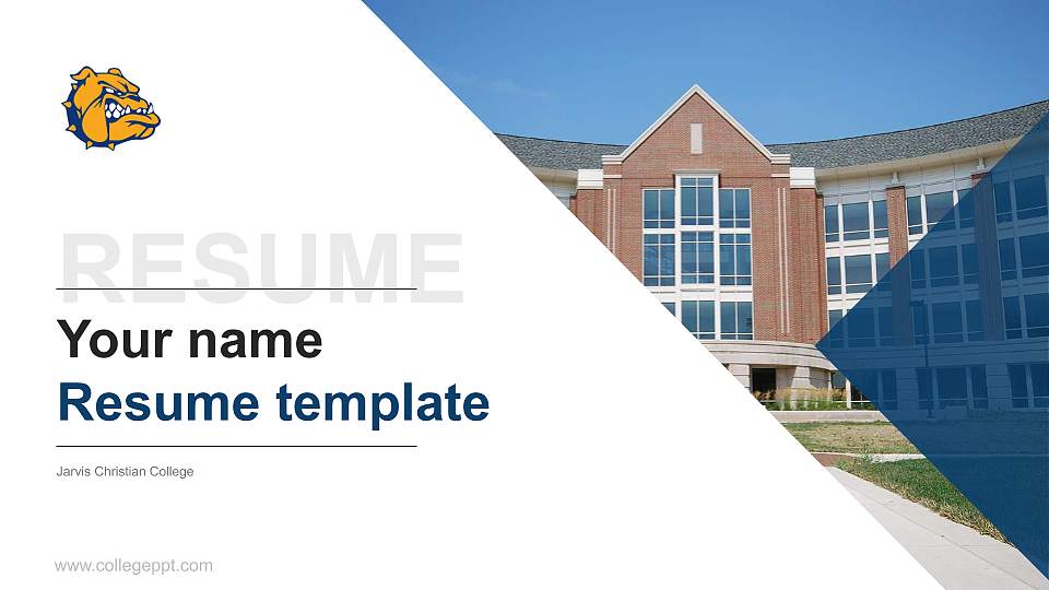 Jarvis Christian College Resume PPT Template16:9 ratio PPT effect preview image