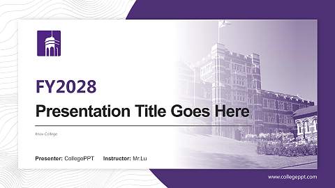 Knox College Academic Presentation/Research Findings Report PPT Template