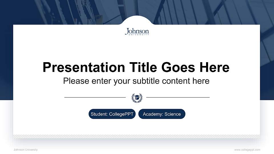 Johnson University National Scholarship Defense PPT Template16:9 ratio PPT effect preview image
