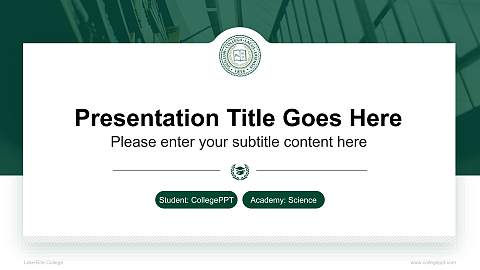 Lake Erie College National Scholarship Defense PPT Template
