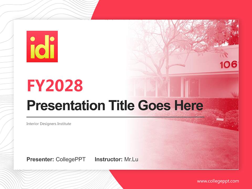 Interior Designers Institute Academic Presentation/Research Findings Report PPT Template4:3 ratio PPT effect preview image5