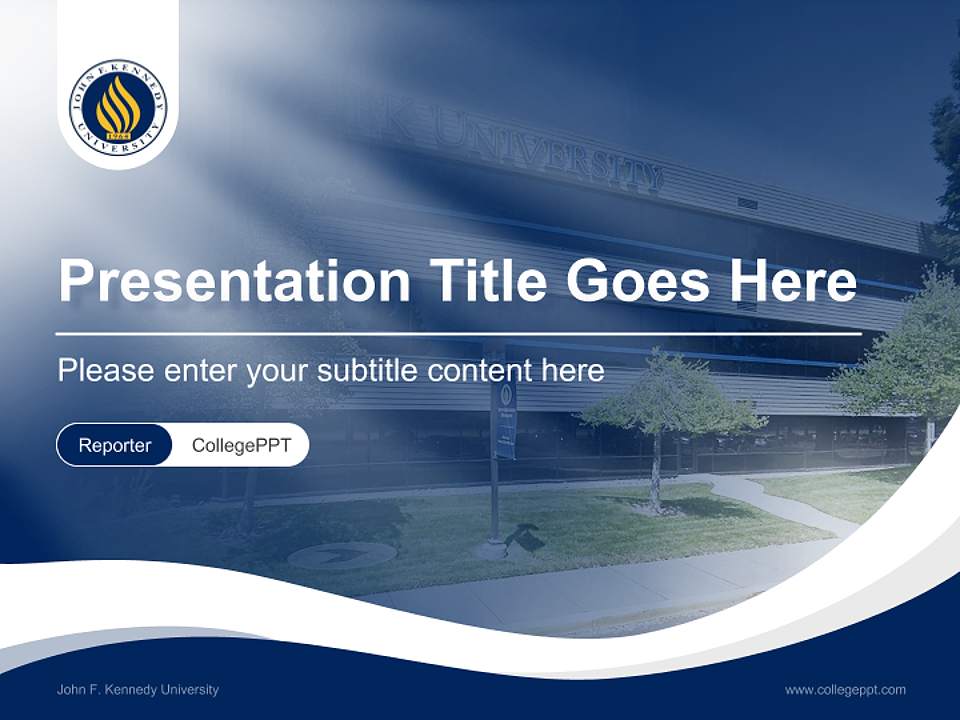 John F. Kennedy University Lecture Sharing and Networking Event PPT Template4:3 ratio PPT effect preview image4