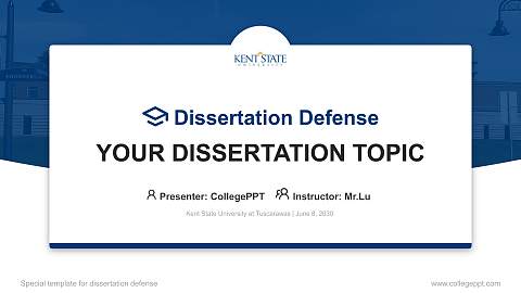 Kent State University at Tuscarawas Graduation Thesis Defense PPT Template