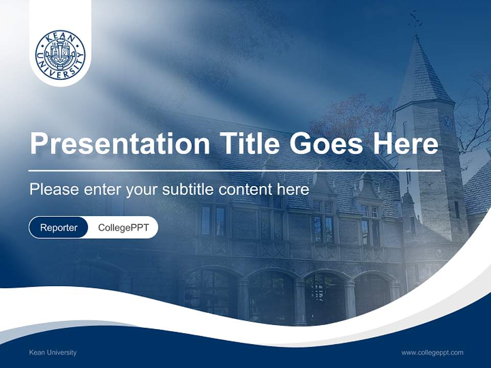 Kean University Lecture Sharing and Networking Event PPT Template4:3 ratio PPT effect preview image4