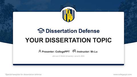 Johnson C Smith University Graduation Thesis Defense PPT Template