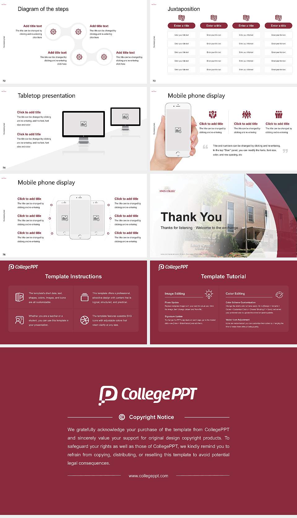 King’s College (Charlotte, North Carolina) Competition/Entrepreneurship Contest PPT Template16:9 ratio PPT effect preview image9
