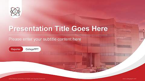 John Patrick University of Health and Applied Sciences Lecture Sharing and Networking Event PPT Template