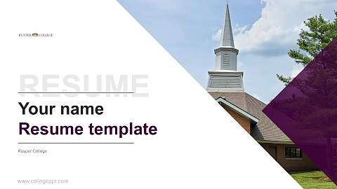 Kuyper College Resume PPT Template