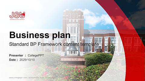 Jacksonville State University Competition/Entrepreneurship Contest PPT Template