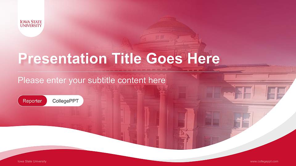 Iowa State University Lecture Sharing and Networking Event PPT Template16:9 ratio PPT effect preview image