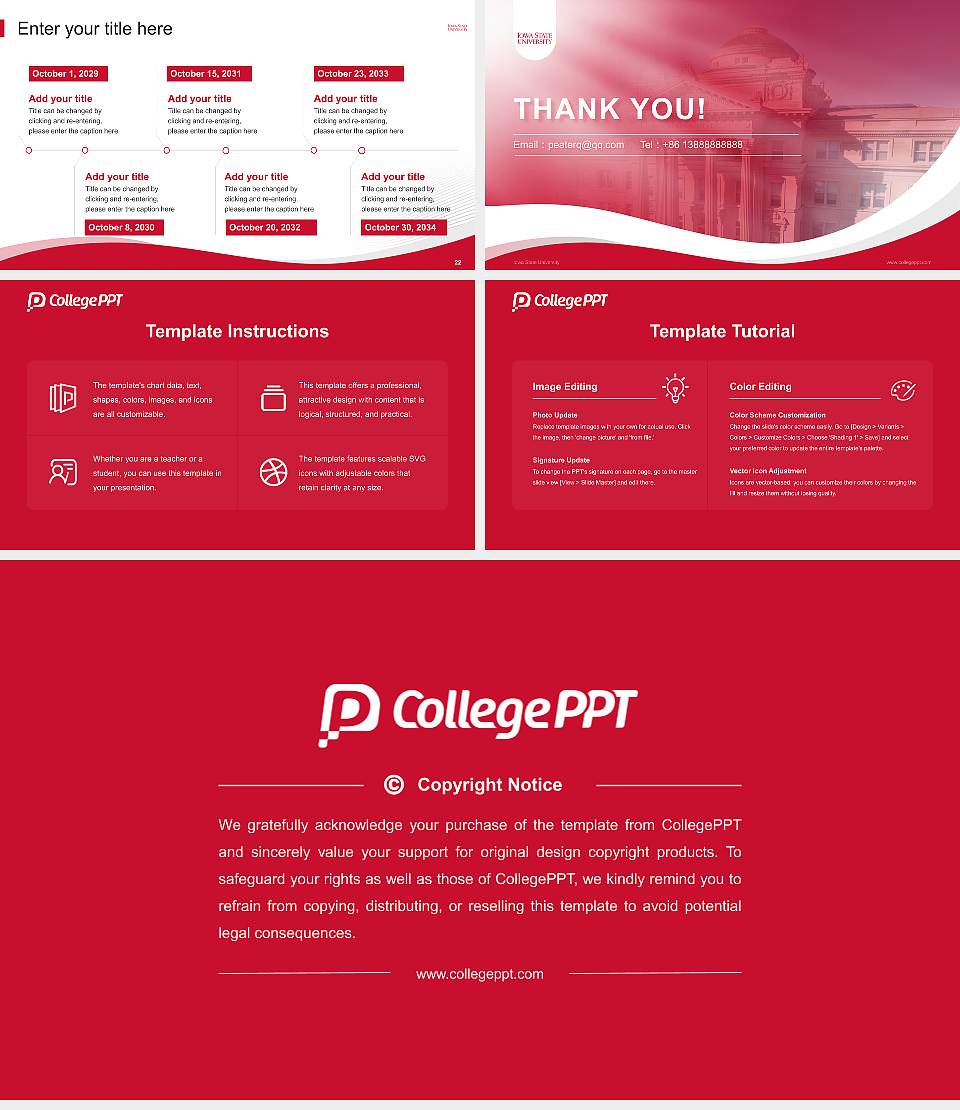 Iowa State University Lecture Sharing and Networking Event PPT Template16:9 ratio PPT effect preview image4