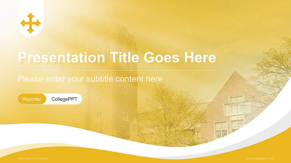 John Carroll University Lecture Sharing and Networking Event PPT Template16:9 ratio PPT effect preview image